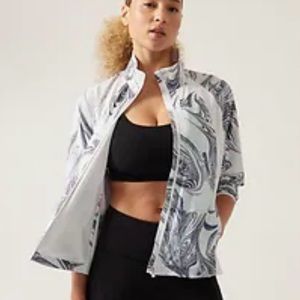 Athleta size large grey swirl jacket